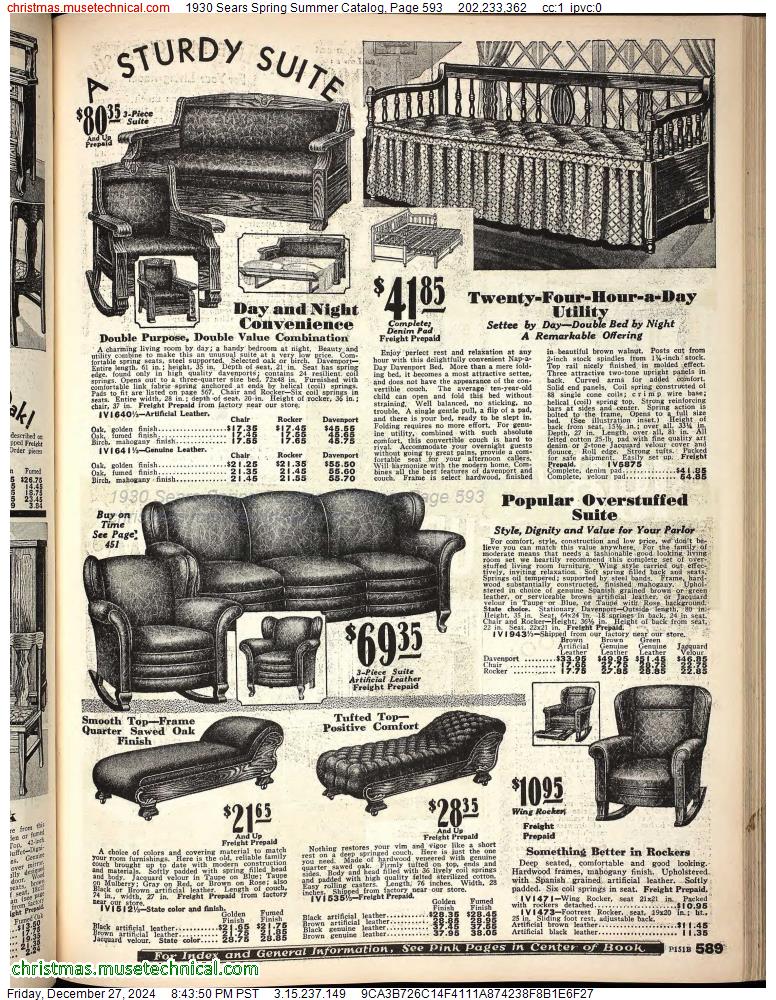 1930 Sears Spring Summer Catalog, Page 593