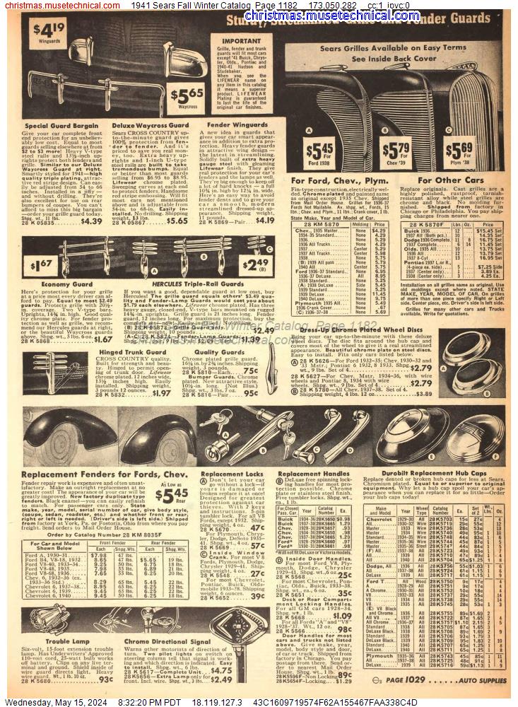 1941 Sears Fall Winter Catalog, Page 1182