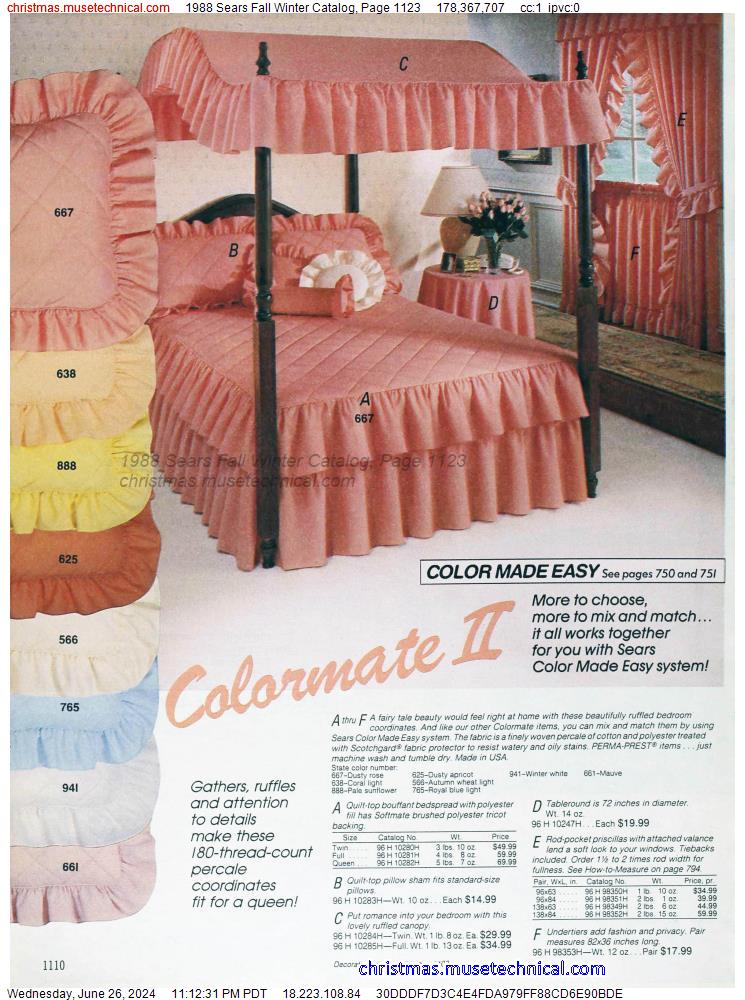 1988 Sears Fall Winter Catalog, Page 1123