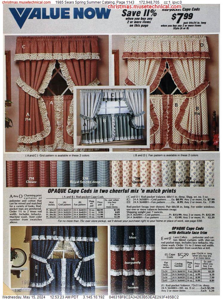 1985 Sears Spring Summer Catalog, Page 1143