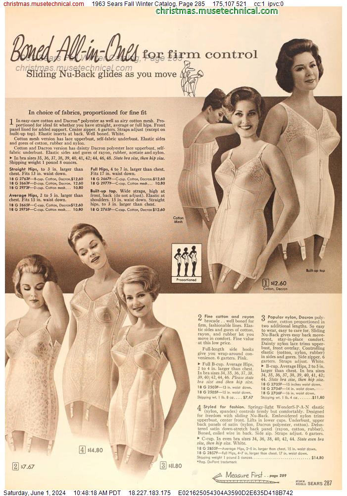 1963 Sears Fall Winter Catalog, Page 285