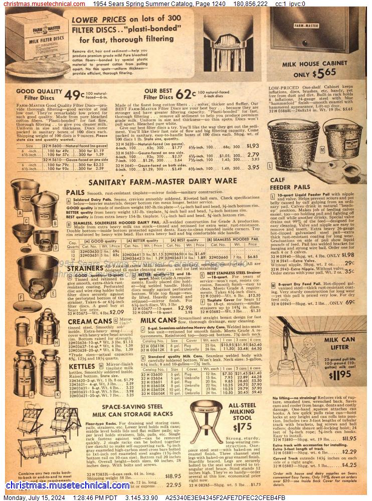 1954 Sears Spring Summer Catalog, Page 1240