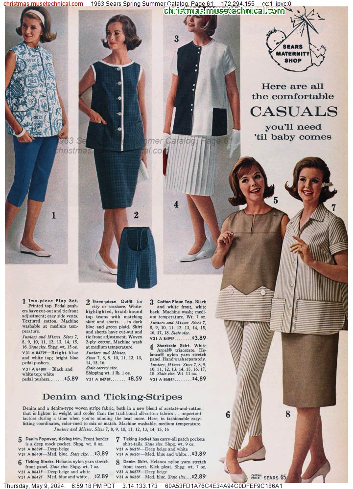 1963 Sears Spring Summer Catalog, Page 61