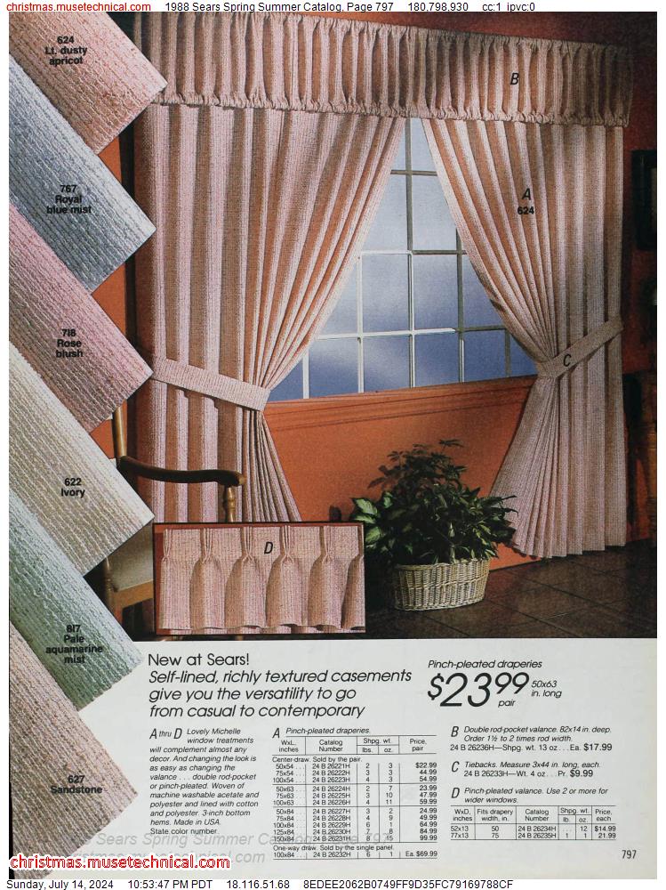 1988 Sears Spring Summer Catalog, Page 797