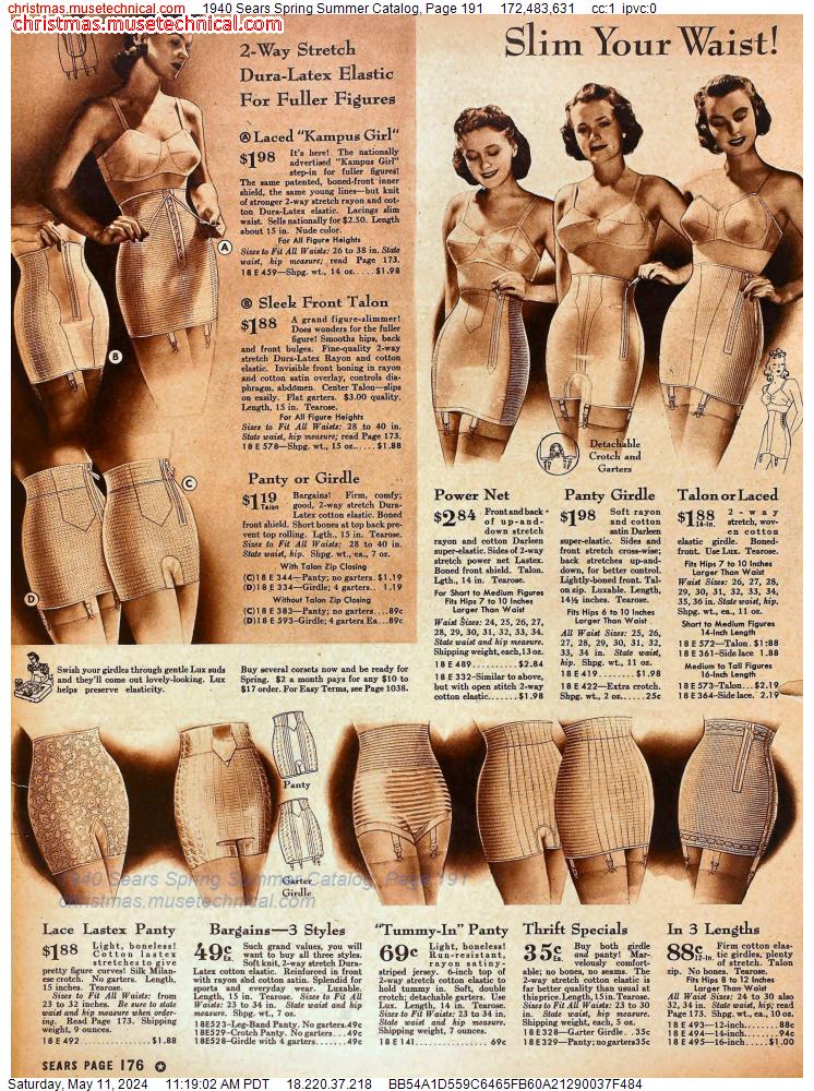1940 Sears Spring Summer Catalog, Page 191