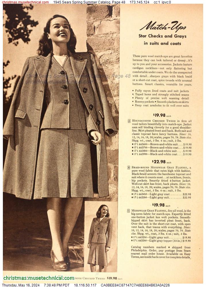 1945 Sears Spring Summer Catalog, Page 48