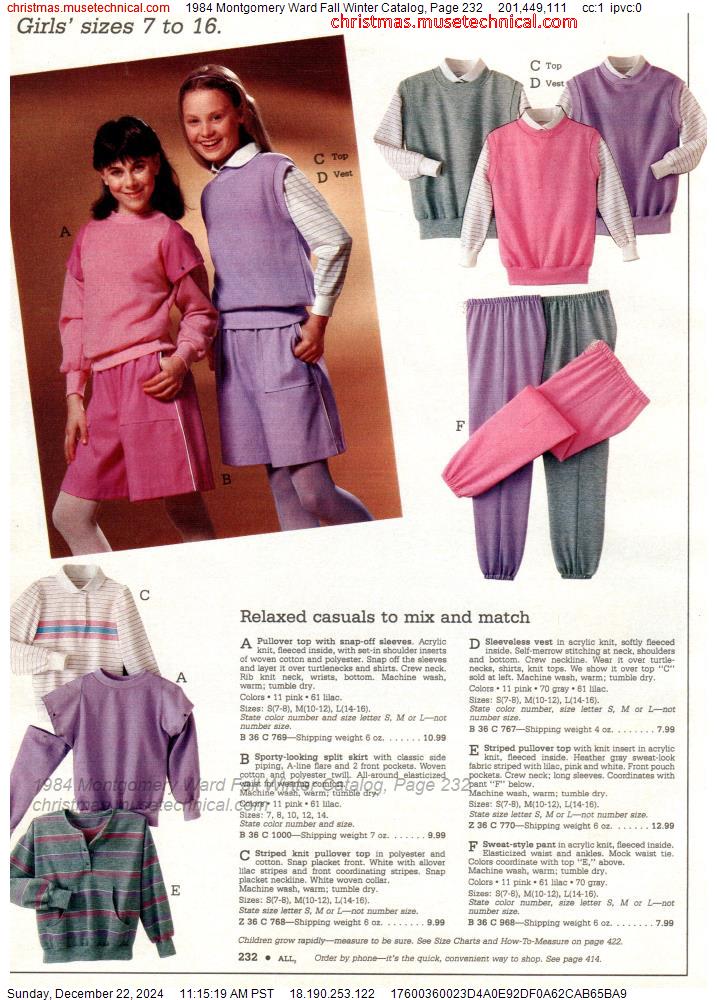 1984 Montgomery Ward Fall Winter Catalog, Page 232