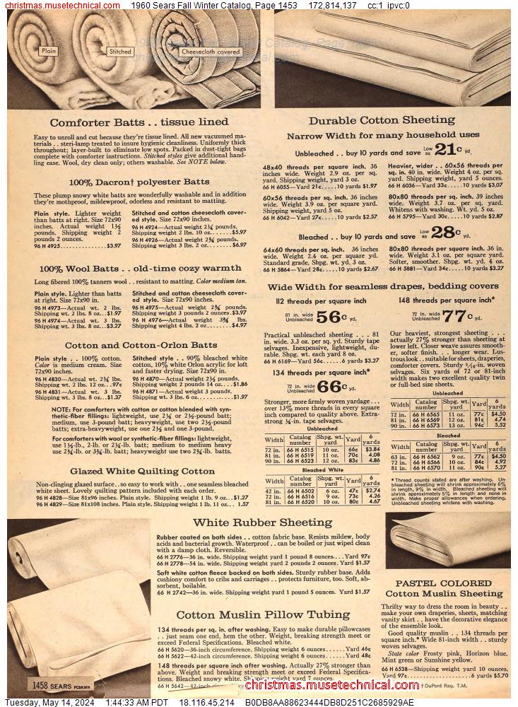 1960 Sears Fall Winter Catalog, Page 1453