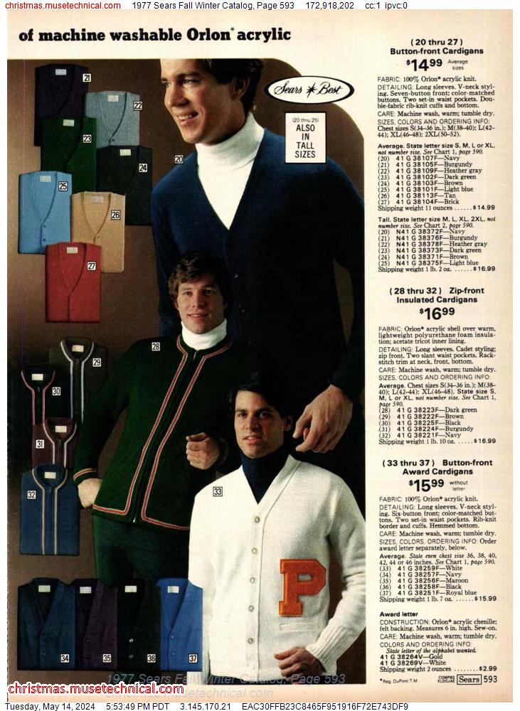 1977 Sears Fall Winter Catalog, Page 593