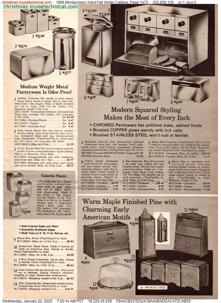 1966 Montgomery Ward Fall Winter Catalog, Page 1473