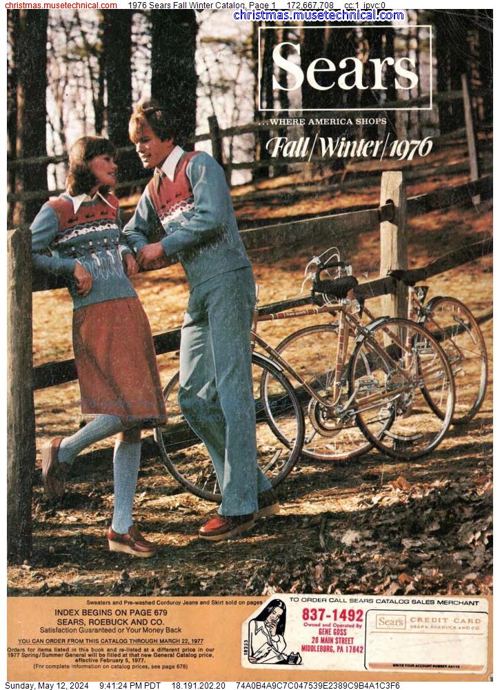 1976 Sears Fall Winter Catalog, Page 1