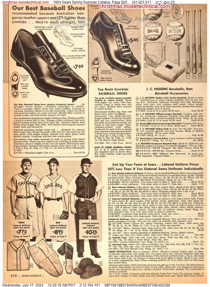 1954 Sears Spring Summer Catalog, Page 925