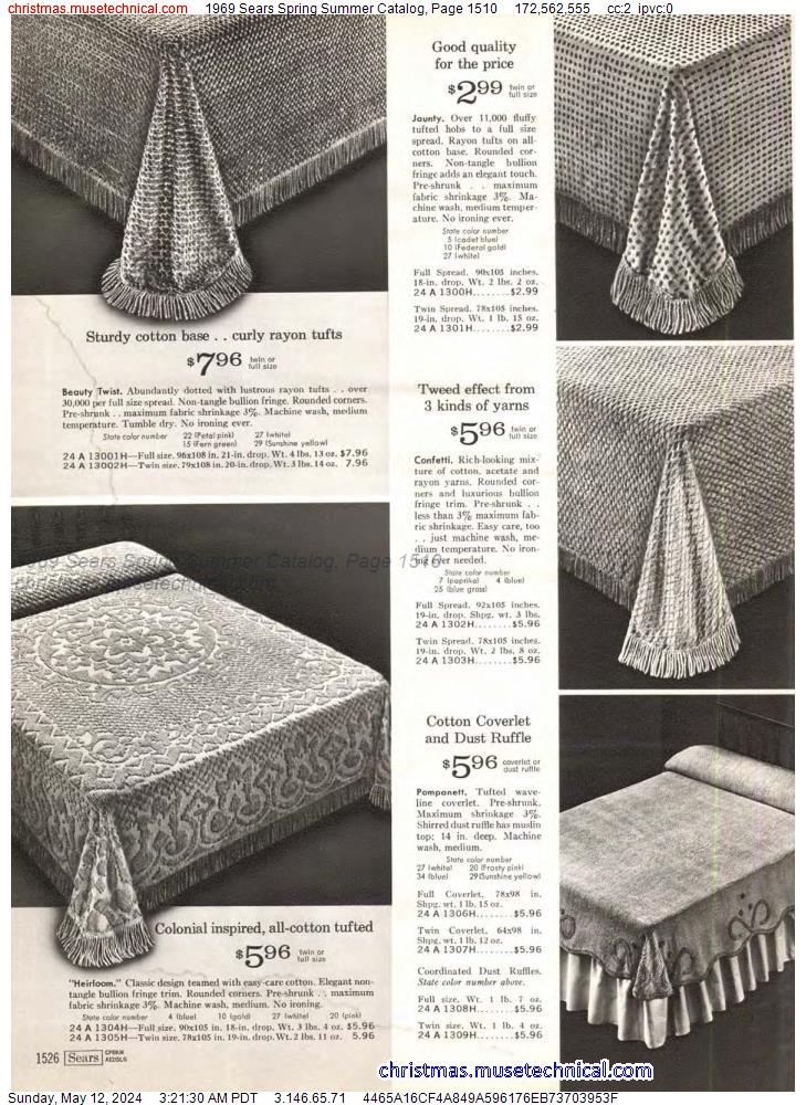 1969 Sears Spring Summer Catalog, Page 1510