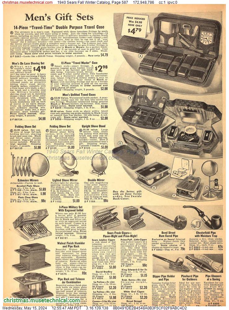 1940 Sears Fall Winter Catalog, Page 587