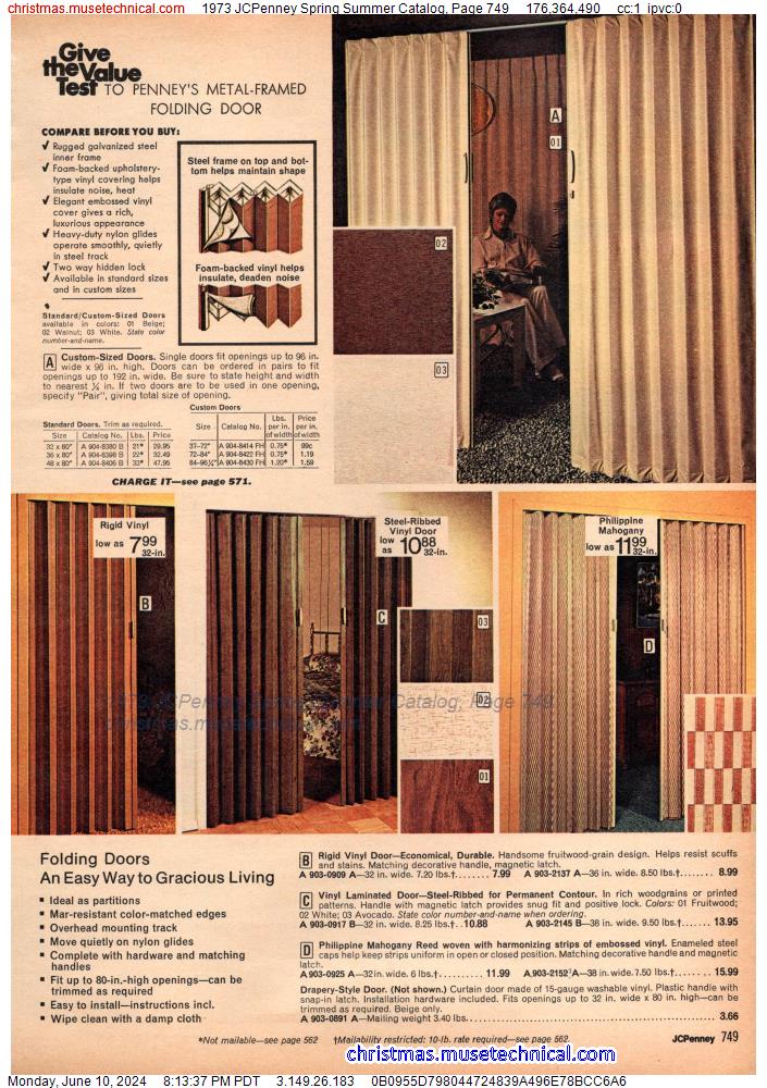 1973 JCPenney Spring Summer Catalog, Page 749