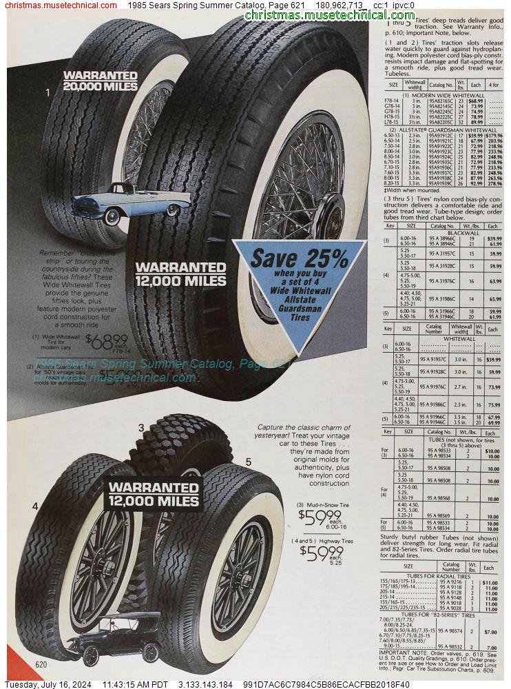 1985 Sears Spring Summer Catalog, Page 621