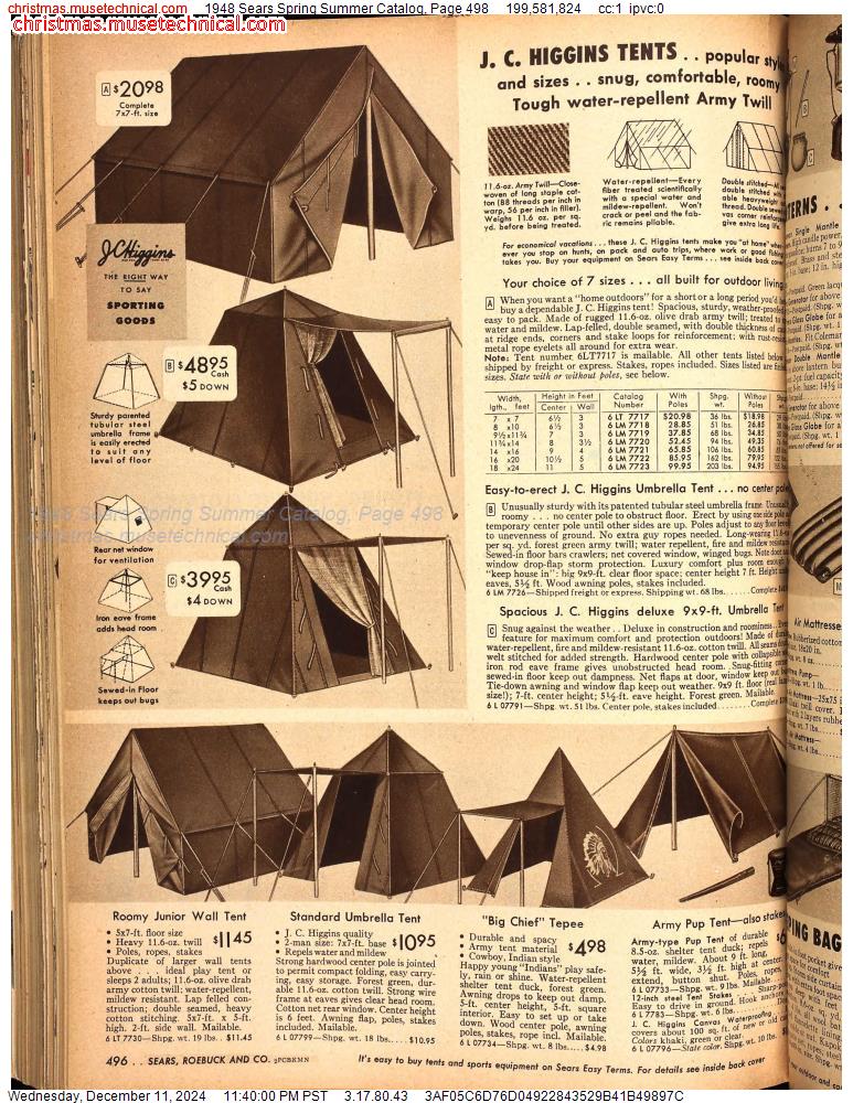 1948 Sears Spring Summer Catalog, Page 498