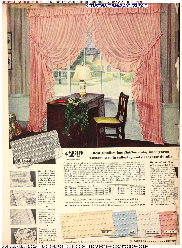 1942 Sears Fall Winter Catalog, Page 790