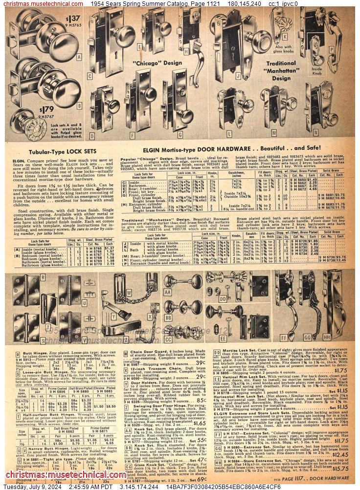 1954 Sears Spring Summer Catalog, Page 1121