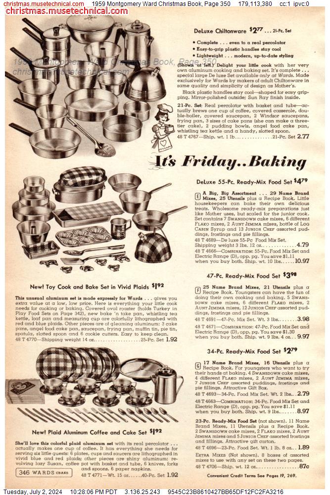 1959 Montgomery Ward Christmas Book, Page 350