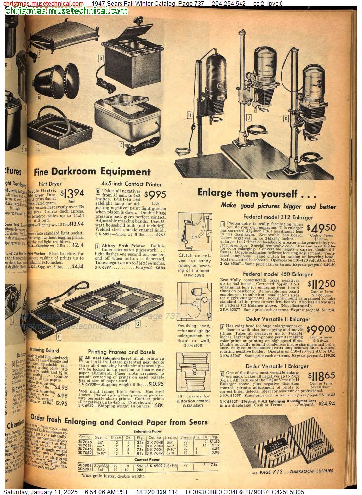 1947 Sears Fall Winter Catalog, Page 737