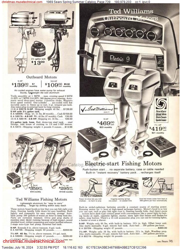1969 Sears Spring Summer Catalog, Page 739