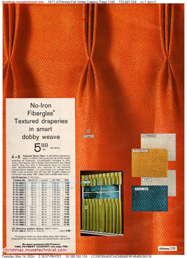 1971 JCPenney Fall Winter Catalog, Page 1195