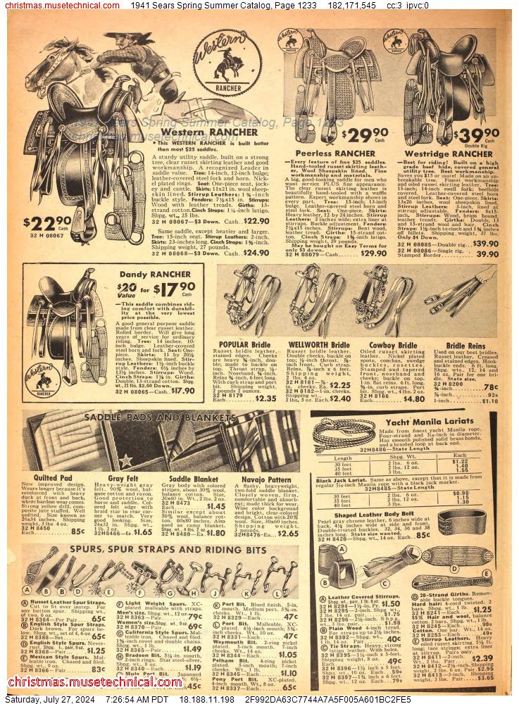 1941 Sears Spring Summer Catalog, Page 1233