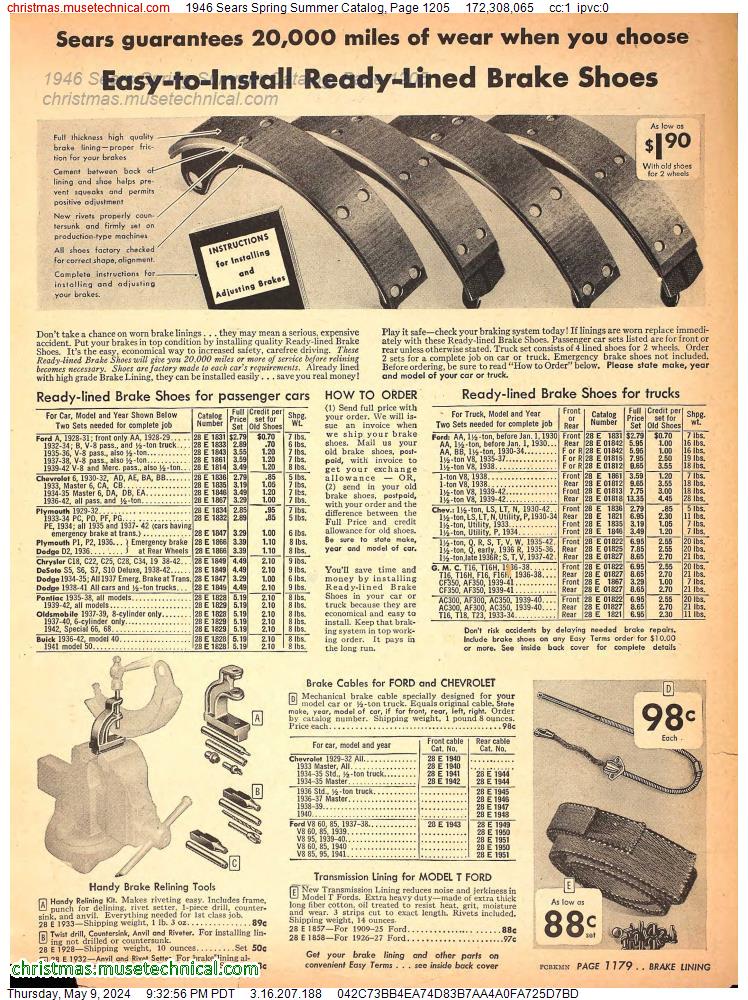 1946 Sears Spring Summer Catalog, Page 1205