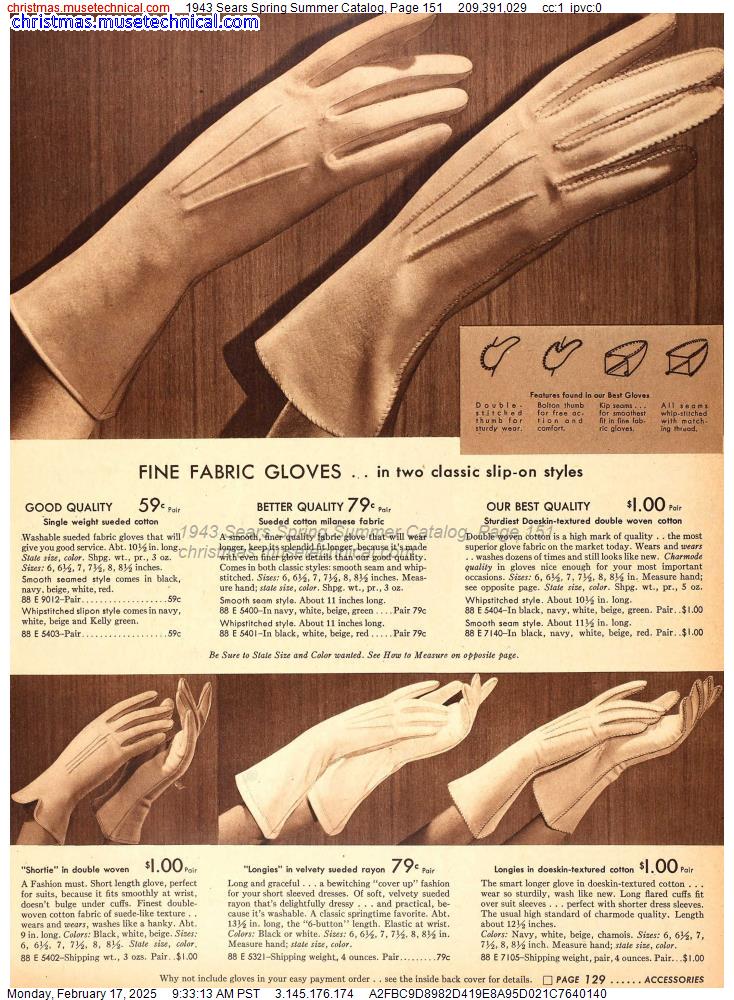 1943 Sears Spring Summer Catalog, Page 151