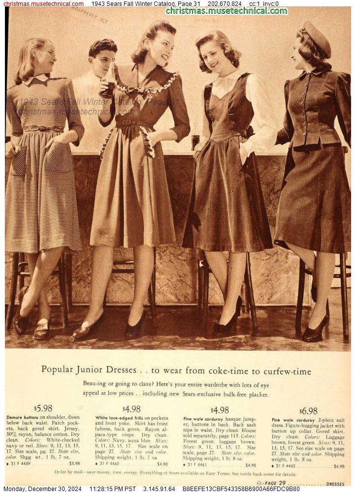 1943 Sears Fall Winter Catalog, Page 31