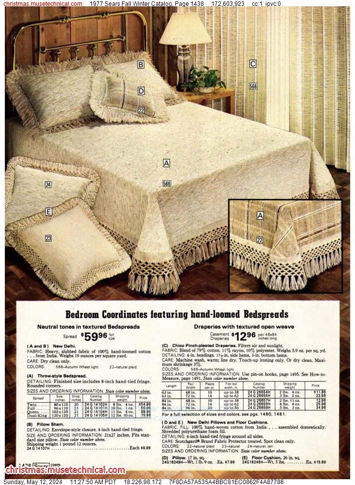 1977 Sears Fall Winter Catalog, Page 1438