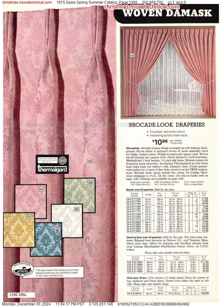 1975 Sears Spring Summer Catalog, Page 1300