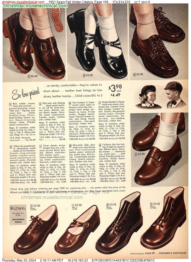 1951 Sears Fall Winter Catalog, Page 109