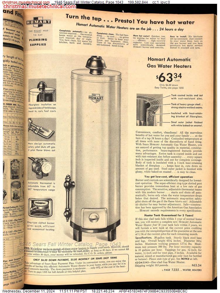 1946 Sears Fall Winter Catalog, Page 1043