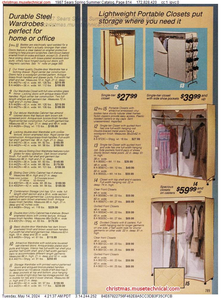 1987 Sears Spring Summer Catalog, Page 814