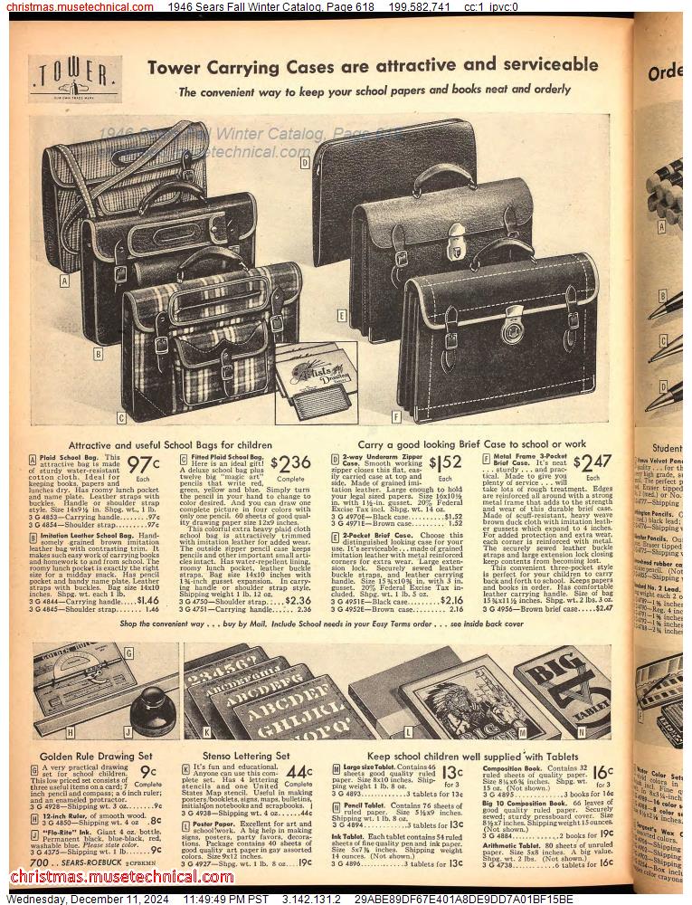 1946 Sears Fall Winter Catalog, Page 618