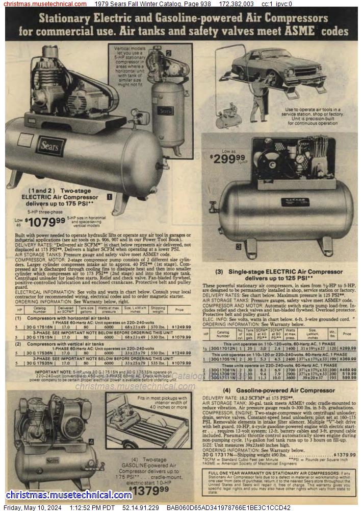 1979 Sears Fall Winter Catalog, Page 938