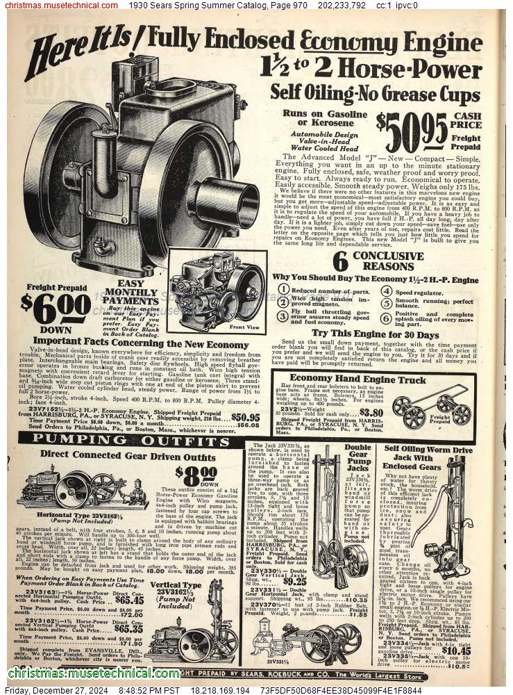 1930 Sears Spring Summer Catalog, Page 970