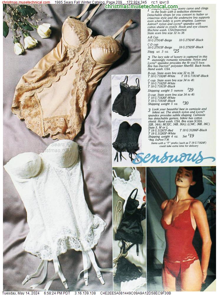 1985 Sears Fall Winter Catalog, Page 209