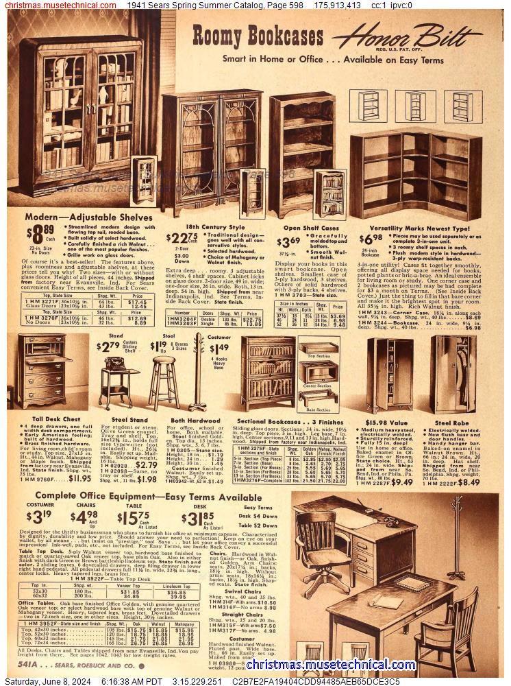 1941 Sears Spring Summer Catalog, Page 598