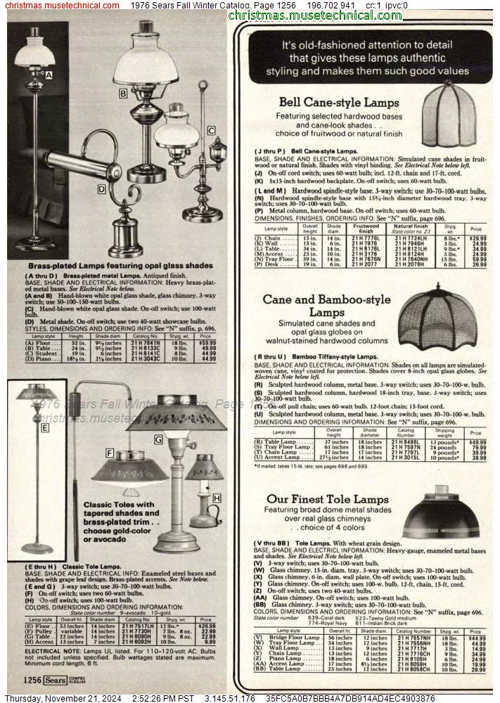 1976 Sears Fall Winter Catalog, Page 1256