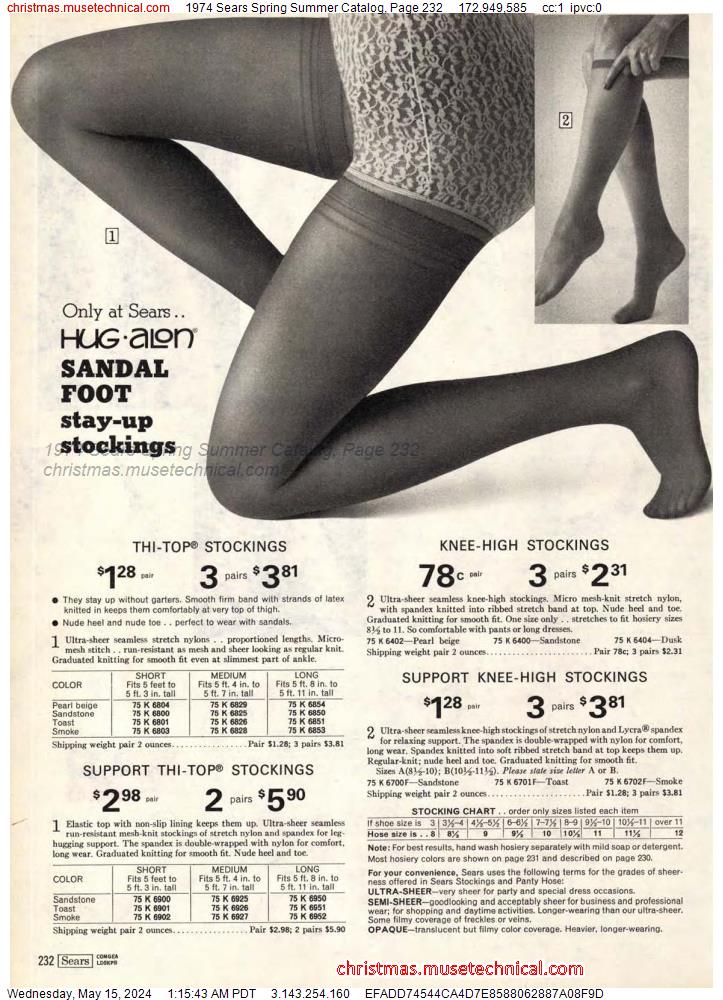 1974 Sears Spring Summer Catalog, Page 232