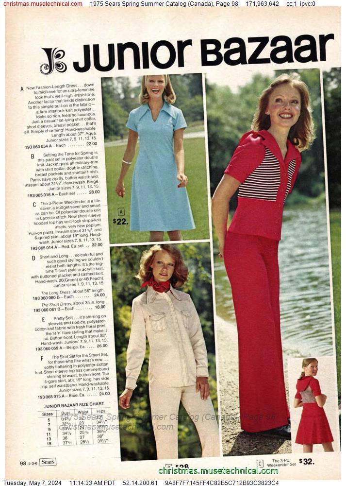 1975 Sears Spring Summer Catalog (Canada), Page 98