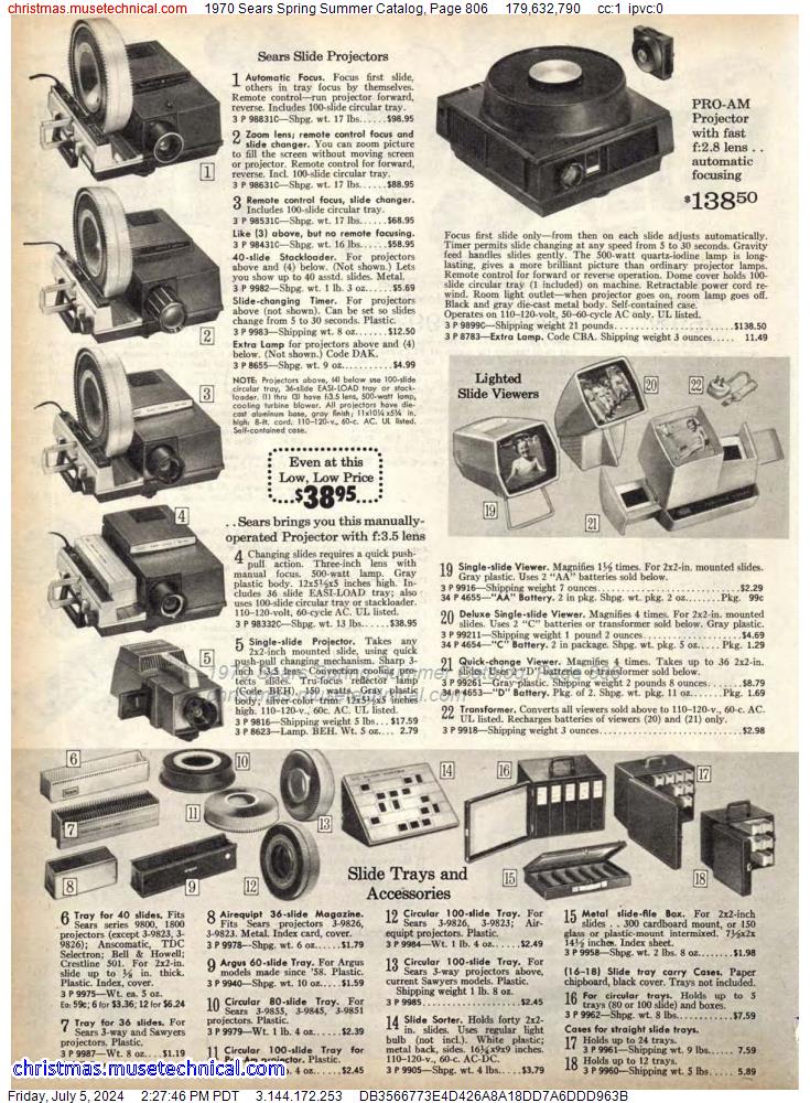1970 Sears Spring Summer Catalog, Page 806