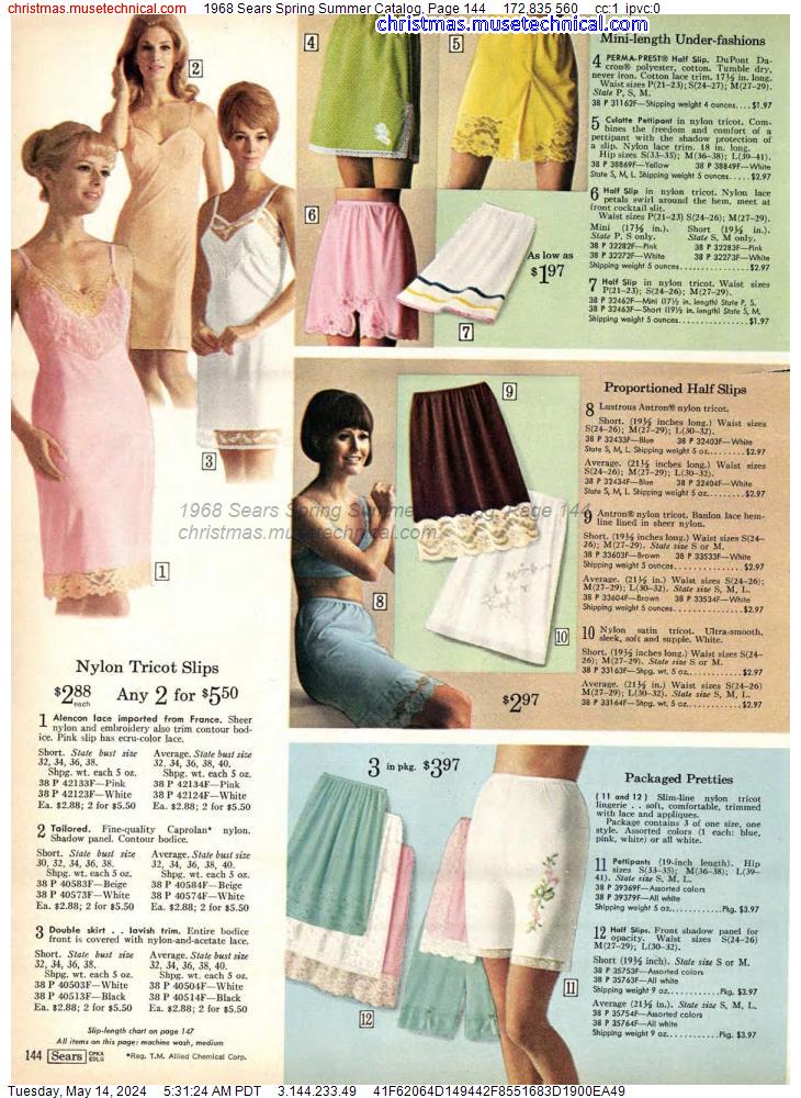 1968 Sears Spring Summer Catalog, Page 144