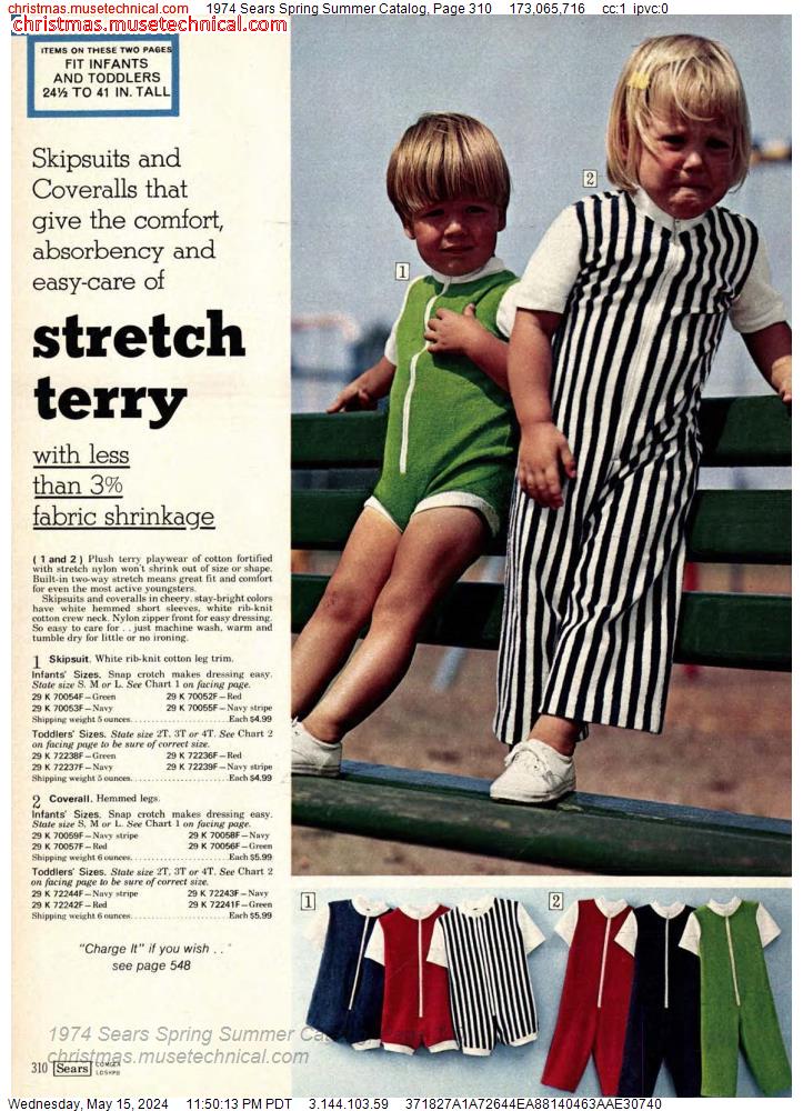 1974 Sears Spring Summer Catalog, Page 310