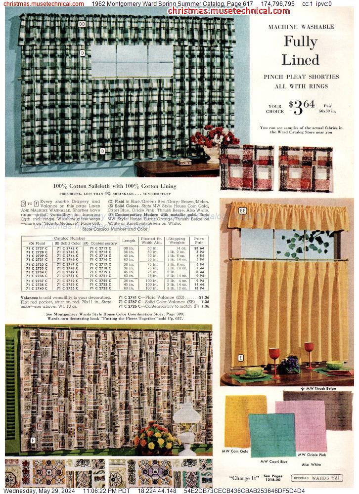 1962 Montgomery Ward Spring Summer Catalog, Page 617