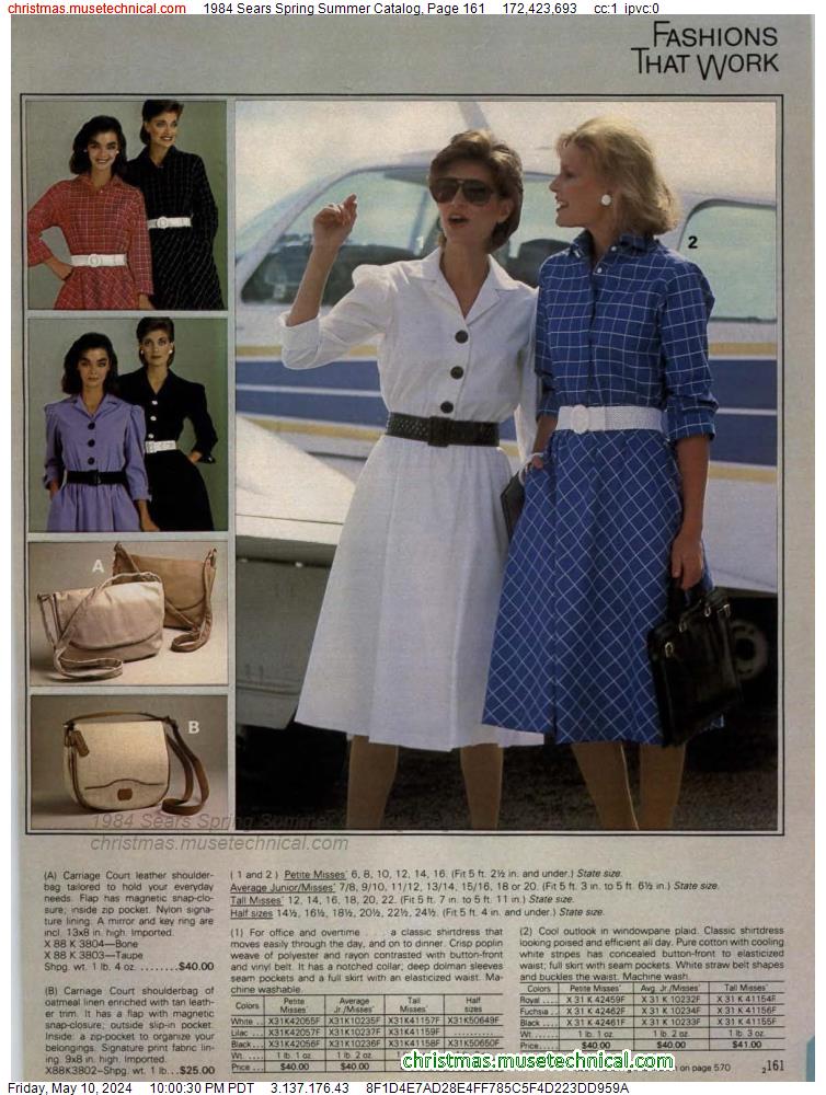 1984 Sears Spring Summer Catalog, Page 161