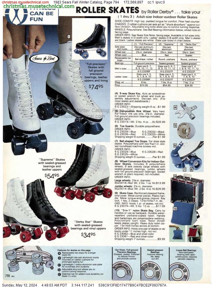 1983 Sears Fall Winter Catalog, Page 794